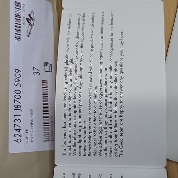 GUCCI Rubber Chain-strap Slide Sandals PINK 37 NEW - Picture 11 of 14